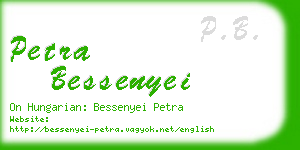 petra bessenyei business card